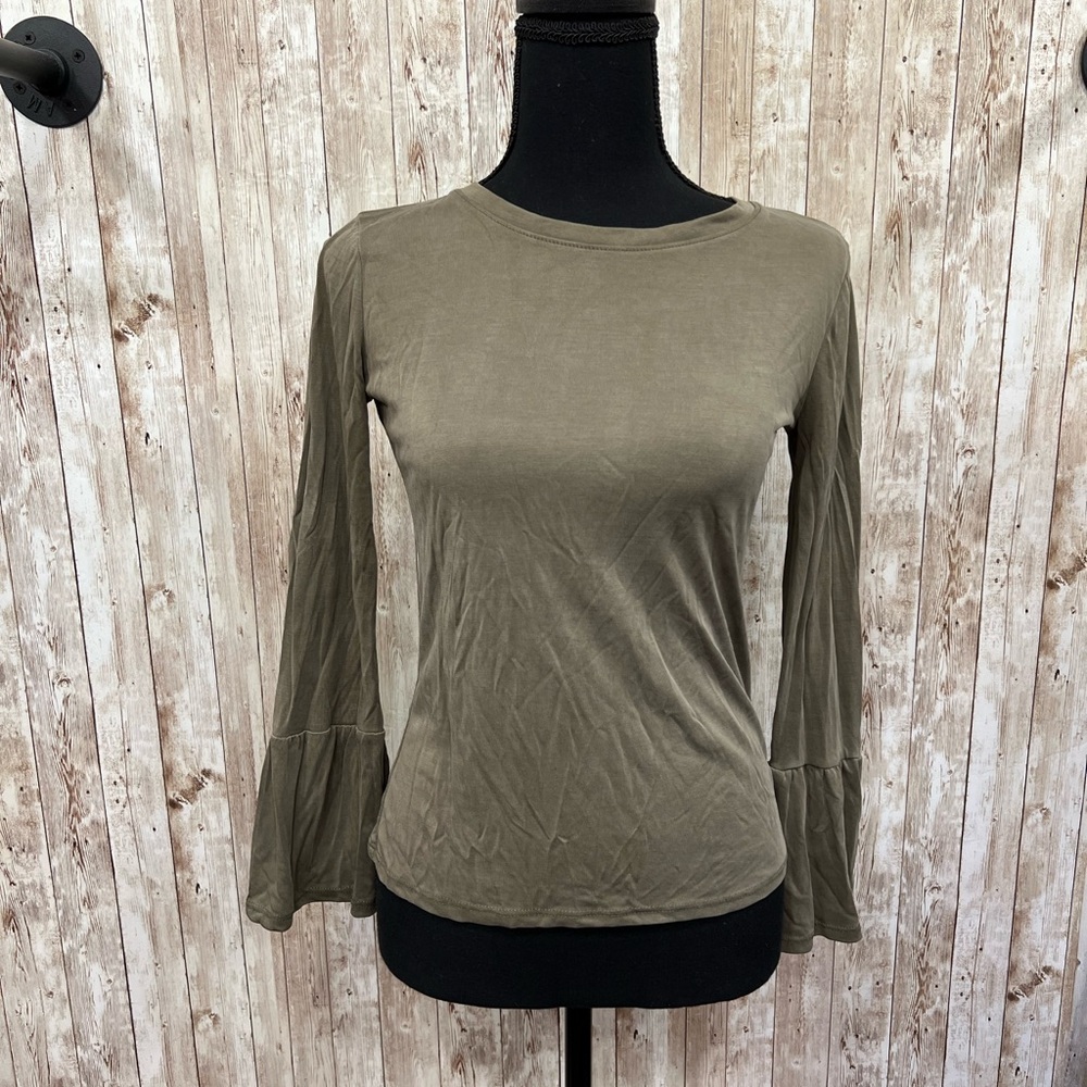 Cape Juby Fitted Green 3/4 Sleeve Blouse